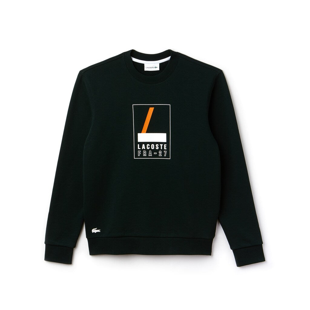 Crew Neck Print Fleece Sweatshirt | Lacoste Mens