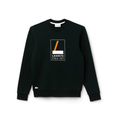 Crew Neck Print Fleece Sweatshirt | Lacoste Mens