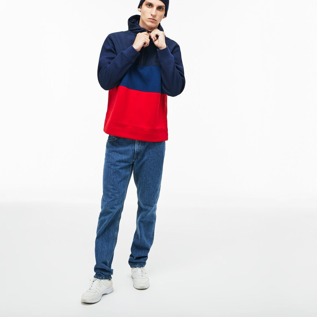 Hooded Colorblock Fleece Jersey Sweatshirt | Lacoste Mens