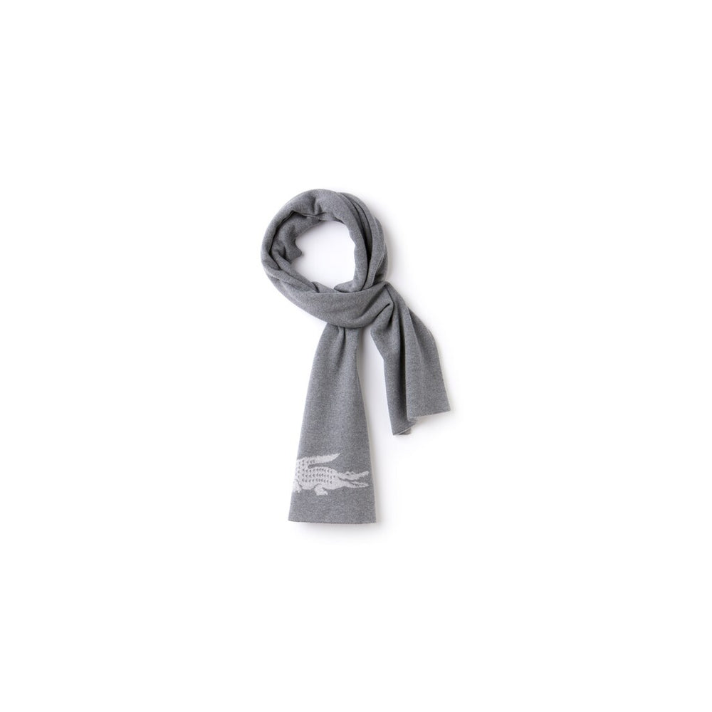 Jacquard Crocodile Wool Scarf | Lacoste Mens
