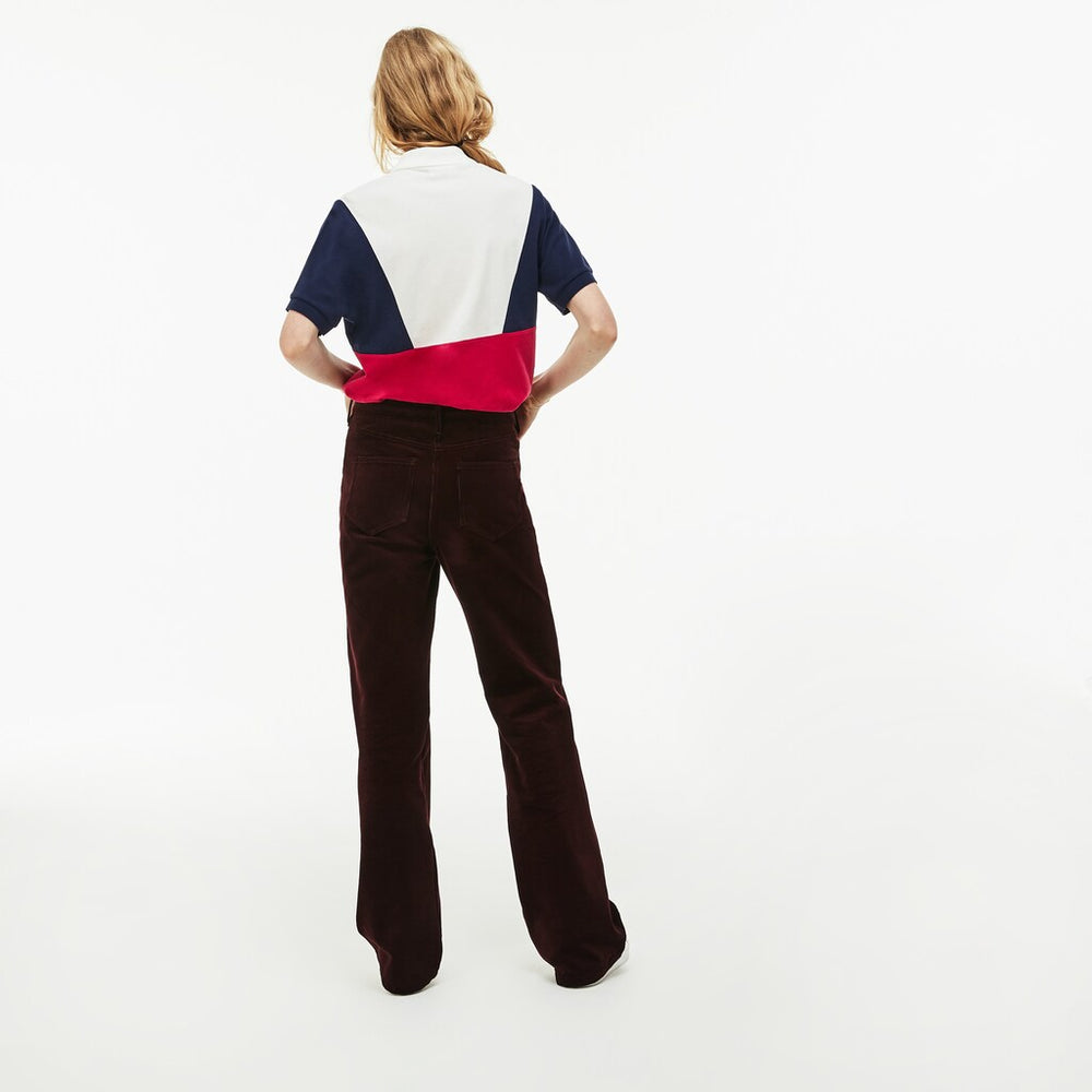 Wo  Zip Neck Colorblock Terrycloth Piqué Polo | Lacoste Womens