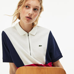 Wo  Zip Neck Colorblock Terrycloth Piqué Polo | Lacoste Womens