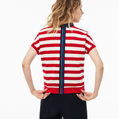 Wo  Back Button Colorblock Striped Piqué Polo | Lacoste Womens