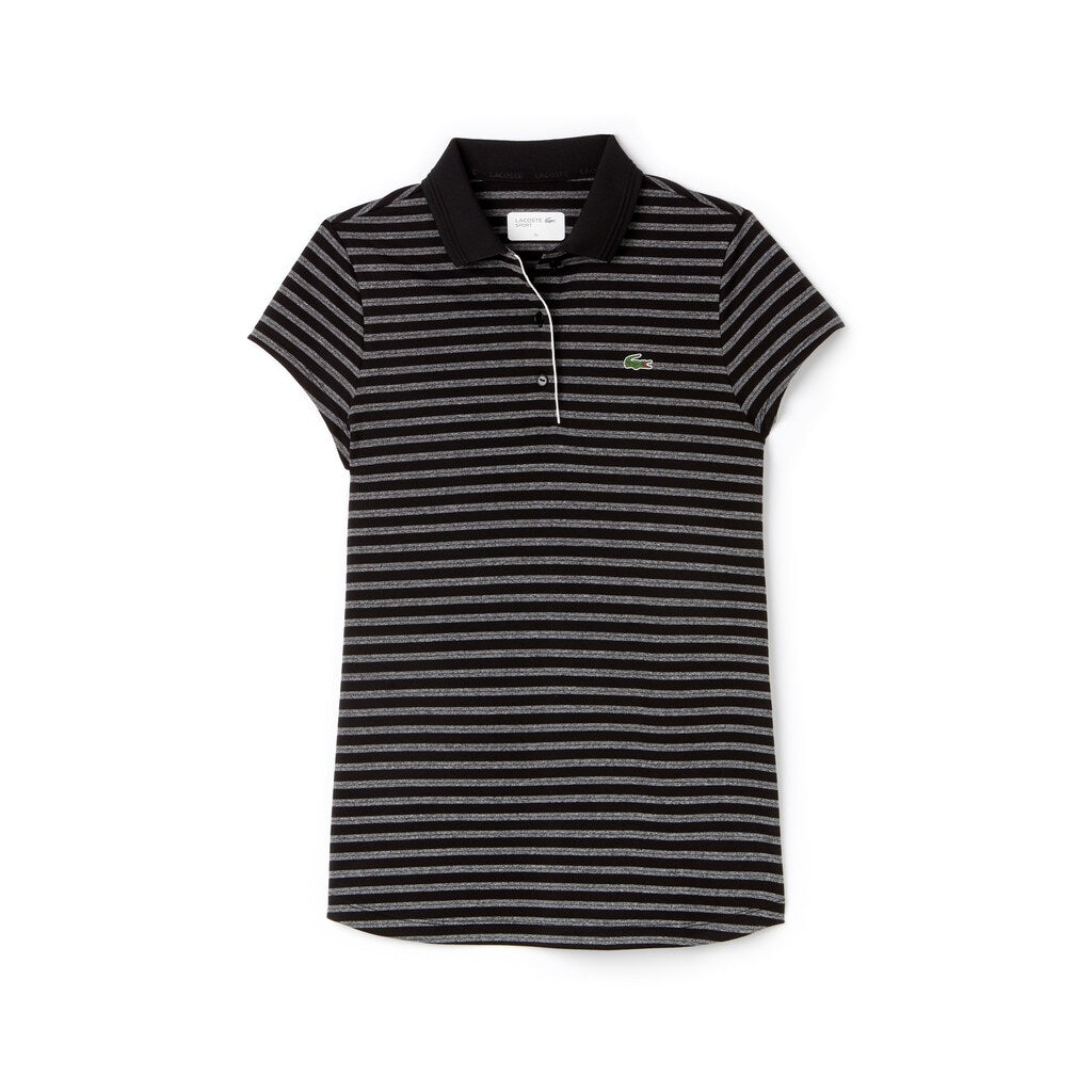 Wo  SPORT Striped Technical Jersey Golf Polo | Lacoste Womens