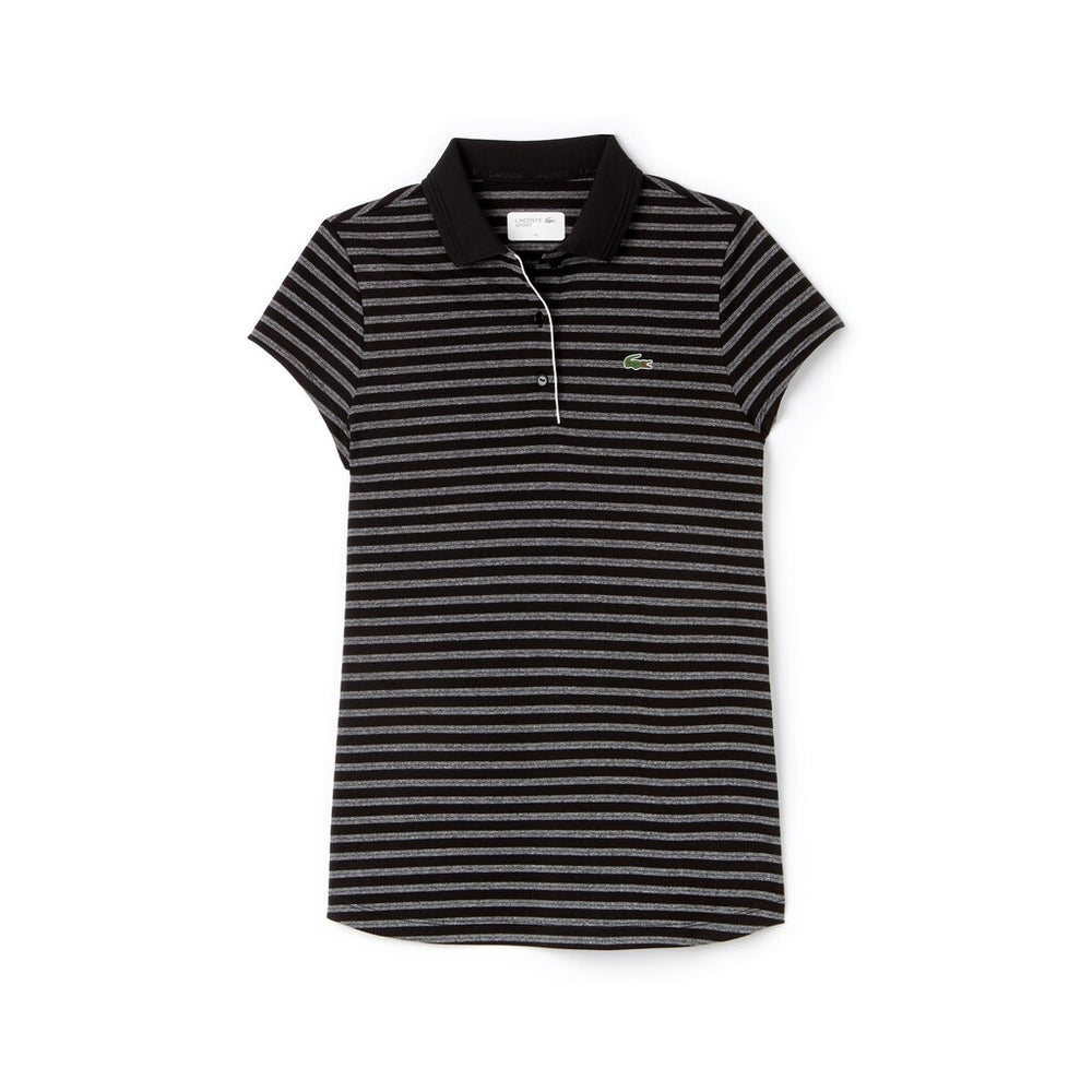 Wo  SPORT Striped Technical Jersey Golf Polo | Lacoste Womens