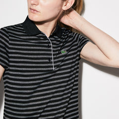 Wo  SPORT Striped Technical Jersey Golf Polo | Lacoste Womens