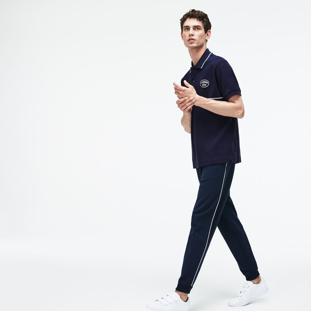 Regular Fit Striped Accents Petit Piqué Polo | Lacoste Mens