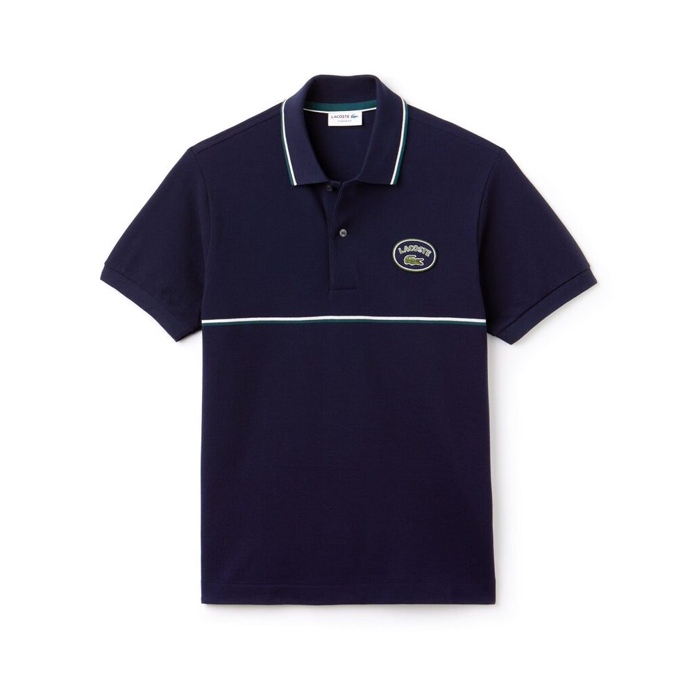 Regular Fit Striped Accents Petit Piqué Polo | Lacoste Mens