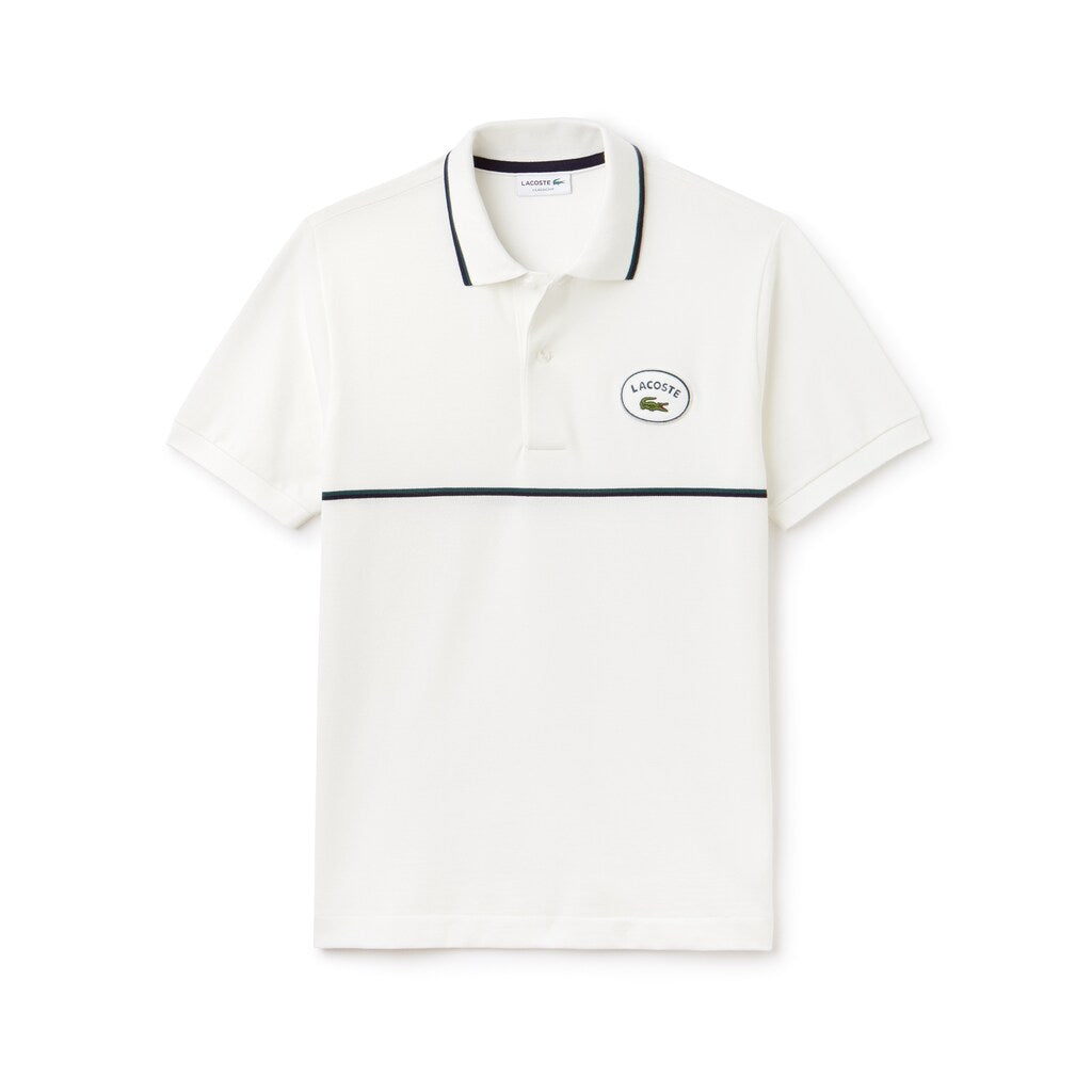 Regular Fit Striped Accents Petit Piqué Polo | Lacoste Mens