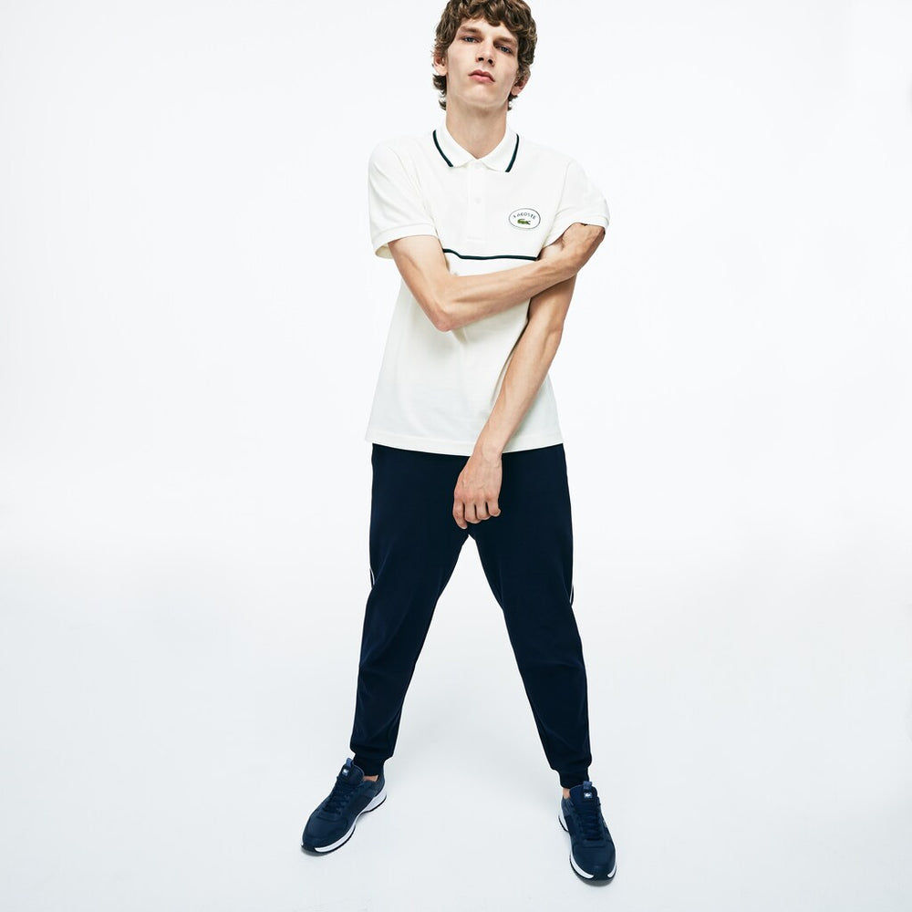 Regular Fit Striped Accents Petit Piqué Polo | Lacoste Mens