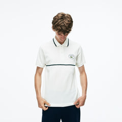 Regular Fit Striped Accents Petit Piqué Polo | Lacoste Mens