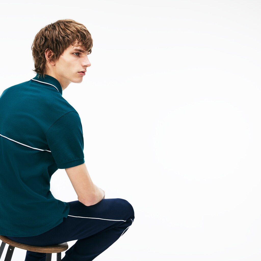 Regular Fit Striped Accents Petit Piqué Polo | Lacoste Mens