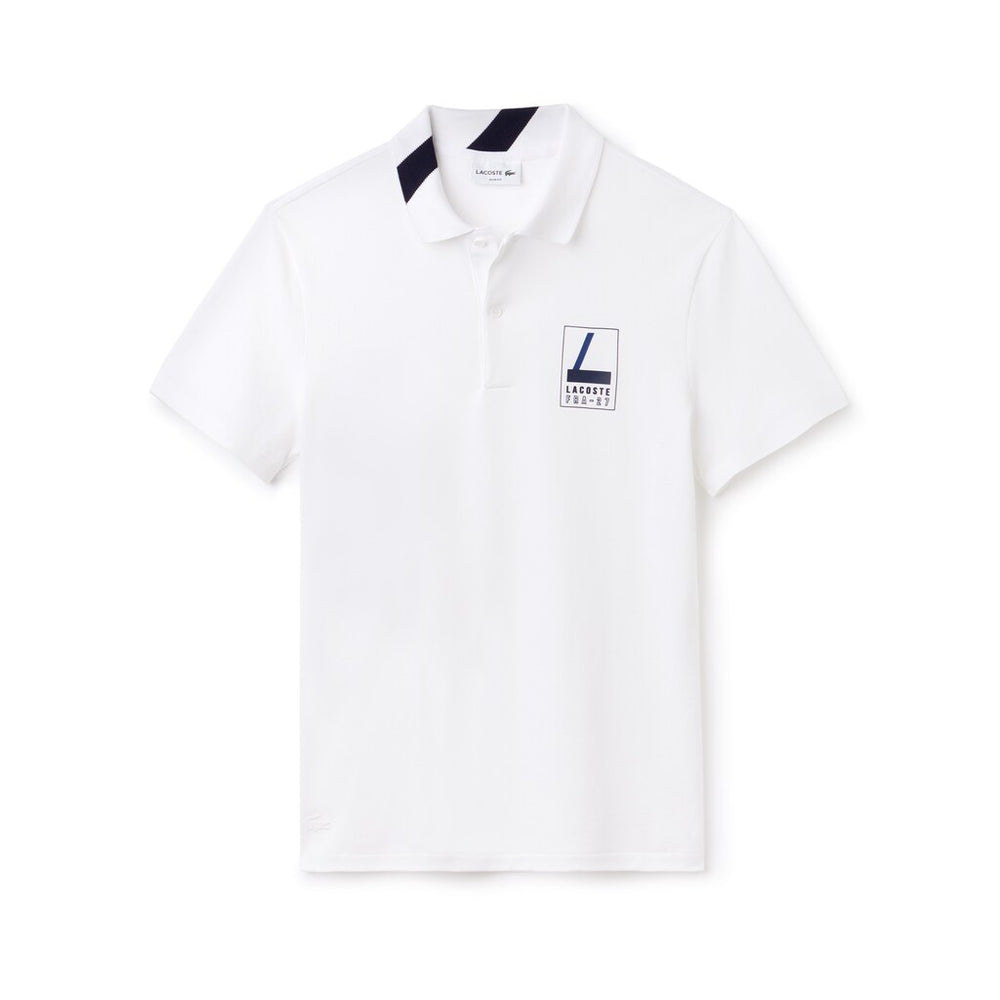 Slim Fit Lettering Stretch Mini Piqué Polo | Lacoste Mens