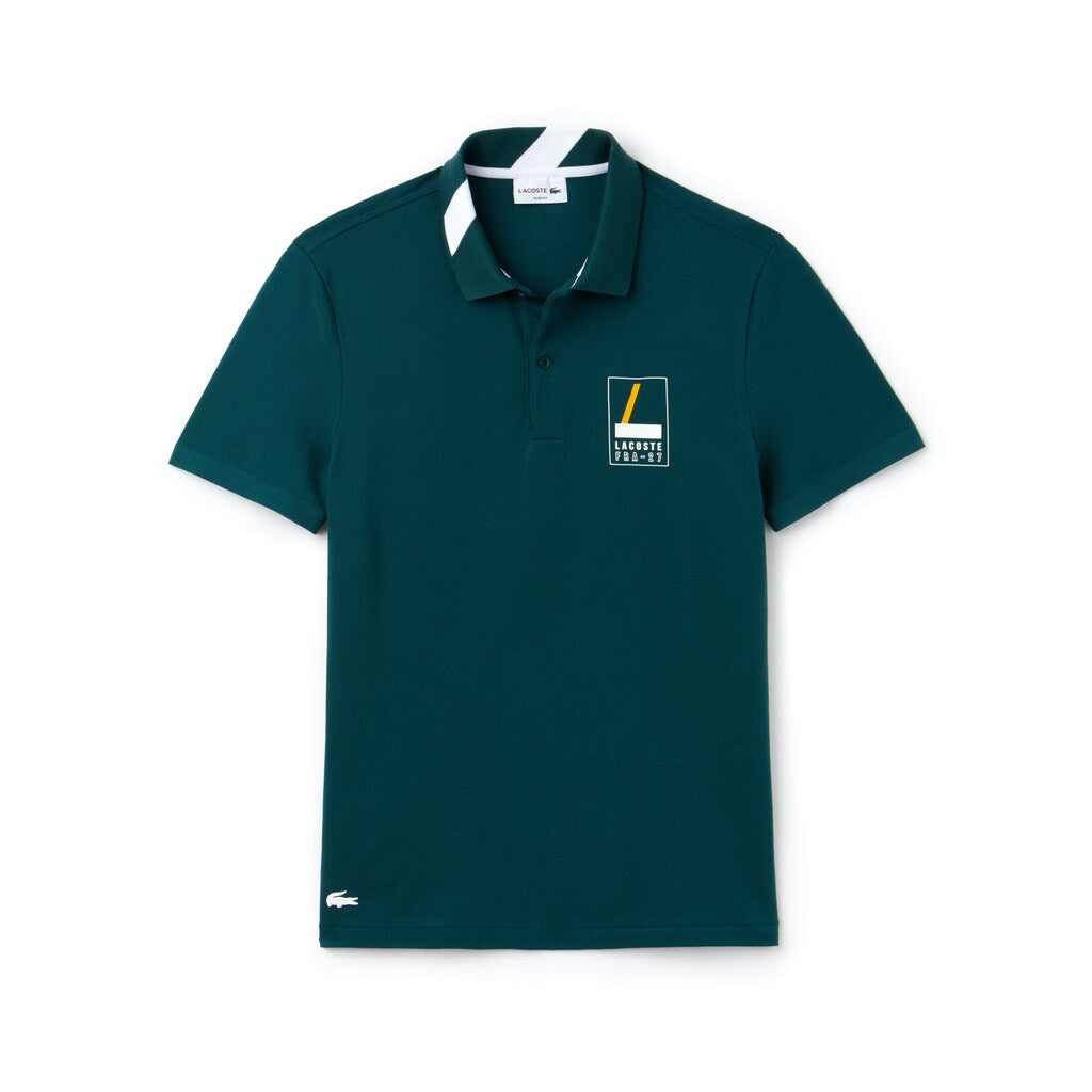Slim Fit Lettering Stretch Mini Piqué Polo | Lacoste Mens