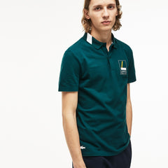 Slim Fit Lettering Stretch Mini Piqué Polo | Lacoste Mens