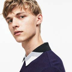 Lacoste Slim Fit Colourblock Striped Knop Piqué Polo Shirt | Lacoste Mens