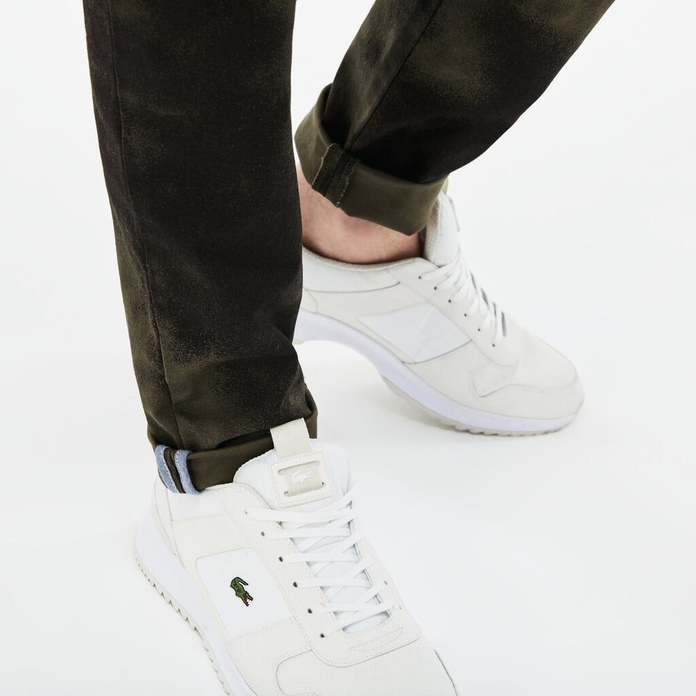 LIVE Print Stretch Cotton Twill Chino Pants | Lacoste Mens