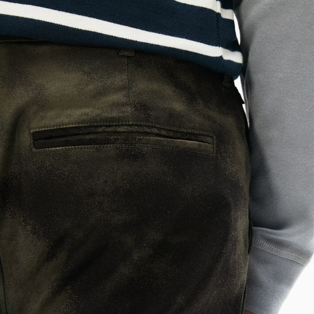 LIVE Print Stretch Cotton Twill Chino Pants | Lacoste Mens