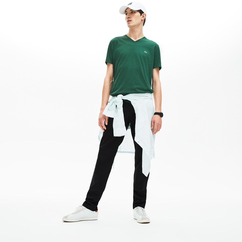 Regular Fit Cotton Gabardine Chino Pants | Lacoste Mens