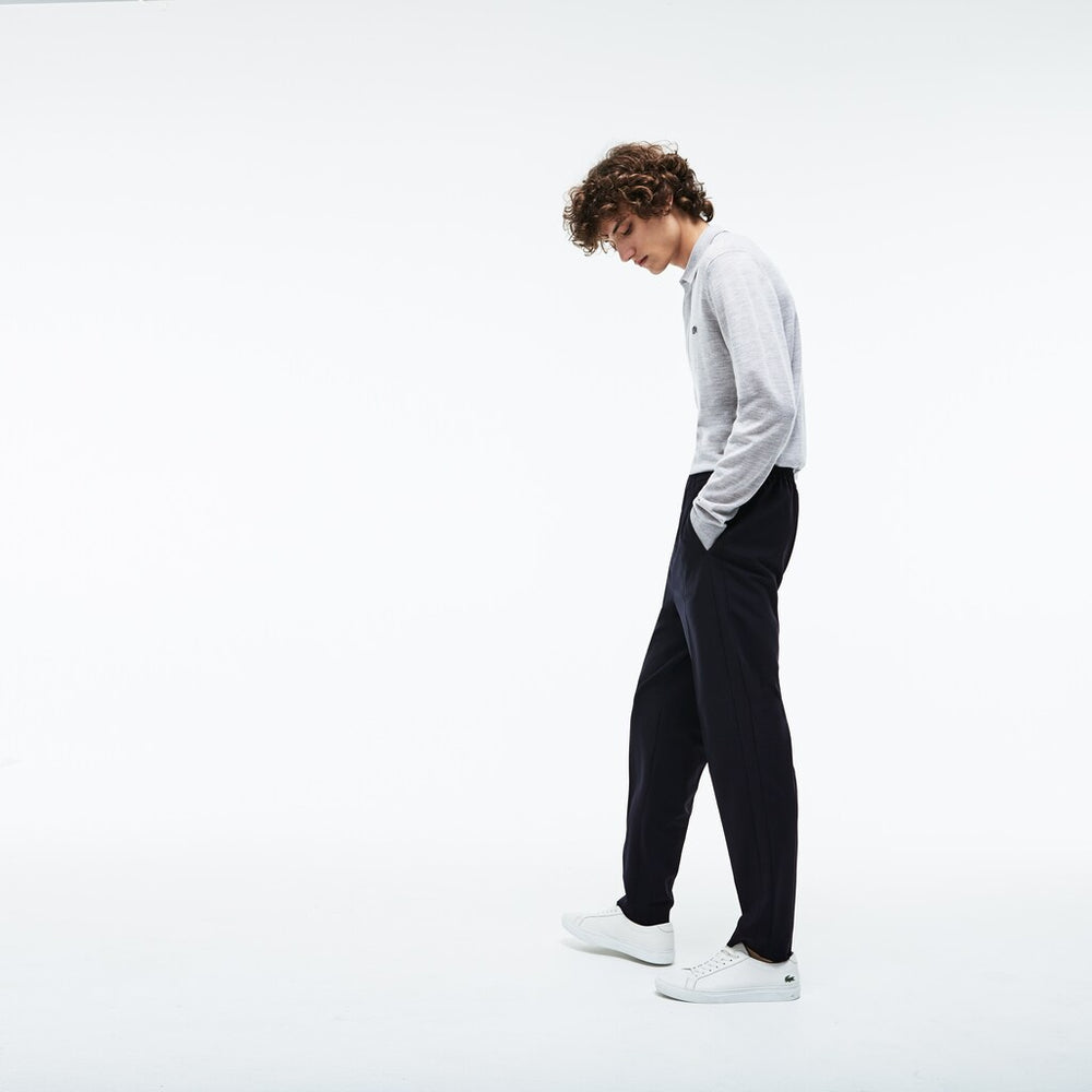 Motion Pleated Stretch Wool Twill Chino Pants | Lacoste Mens