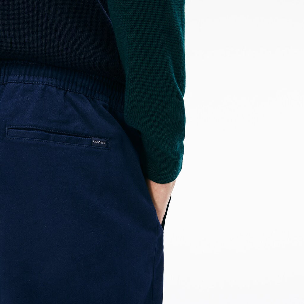 Slim Fit Elasticized Cotton Twill Chino Pants | Lacoste Mens