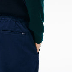 Slim Fit Elasticized Cotton Twill Chino Pants | Lacoste Mens
