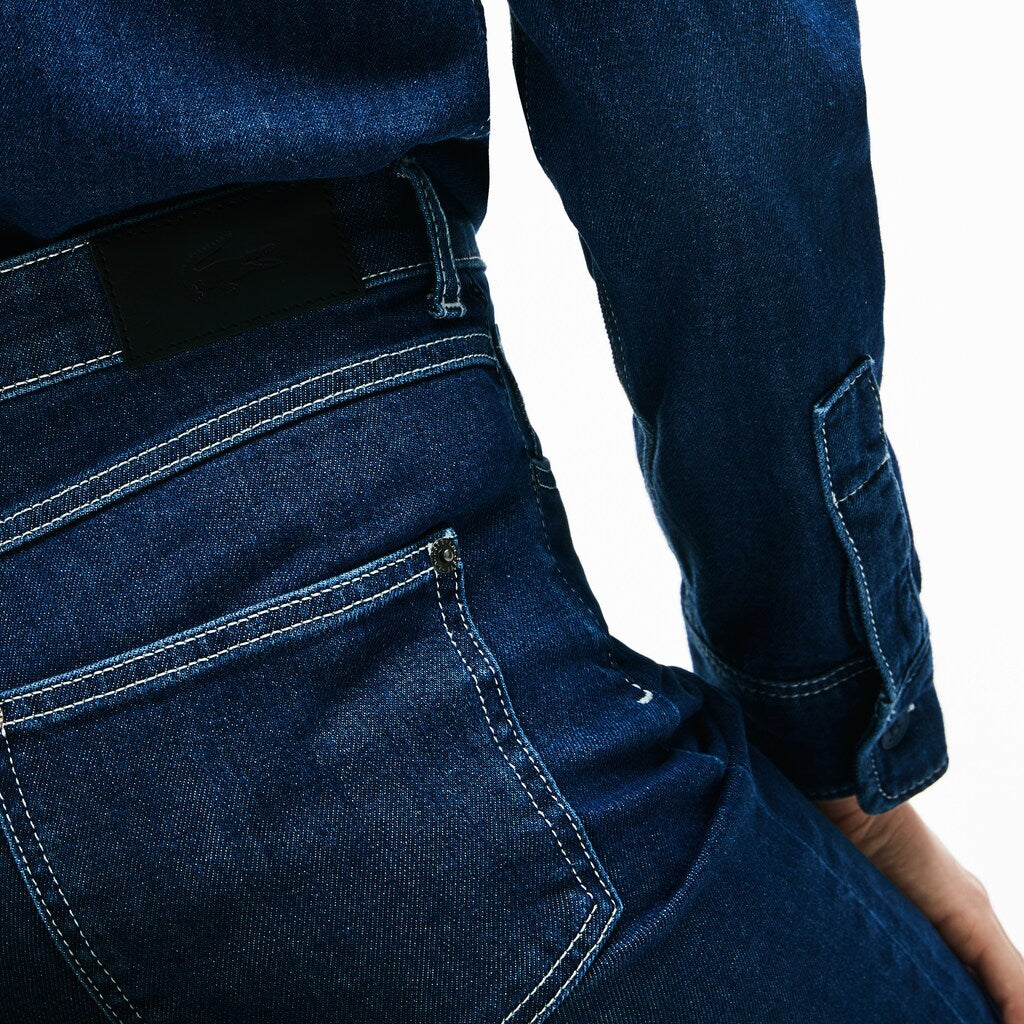 Wo  Regular Fit Stretch Cotton Denim Carrot Pants | Lacoste Womens