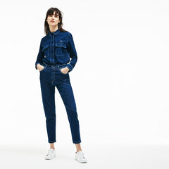 Wo  Regular Fit Stretch Cotton Denim Carrot Pants | Lacoste Womens