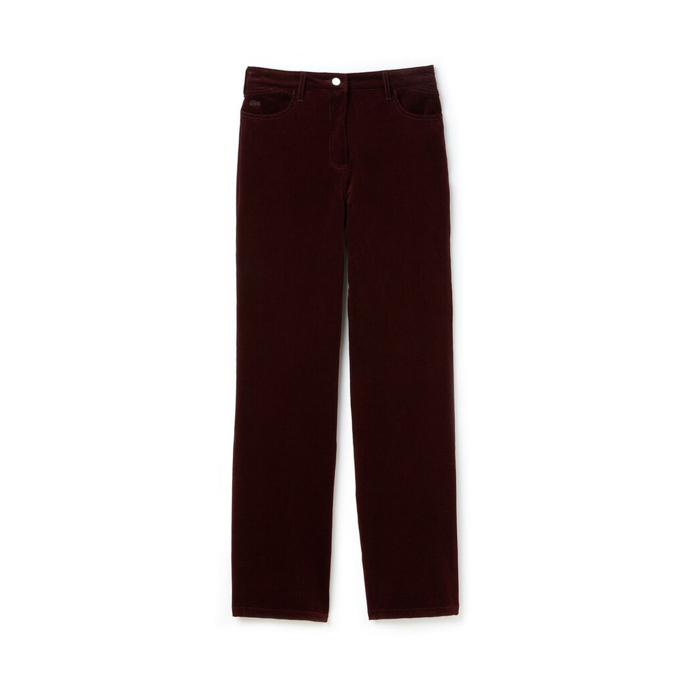 Wo  Boxy Fit Striped Cotton Velour Pants | Lacoste Womens