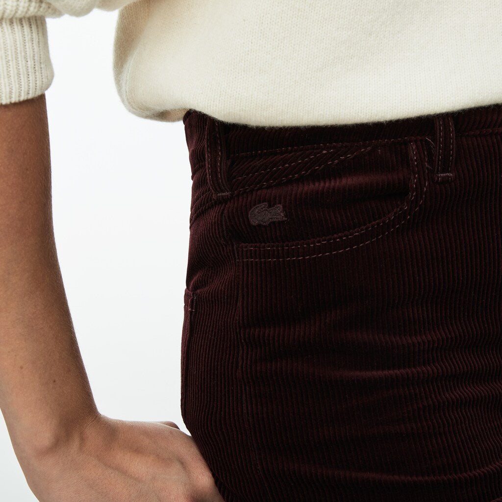 Wo  Boxy Fit Striped Cotton Velour Pants | Lacoste Womens
