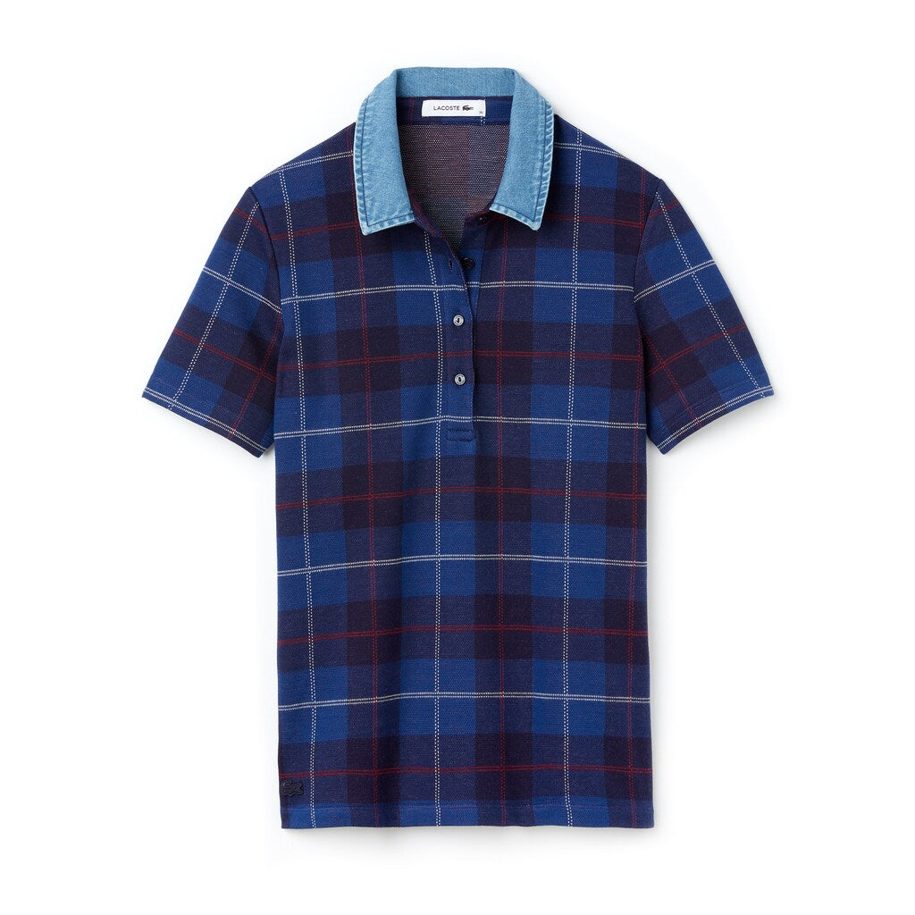 Wo  Tartan Check Cotton Jacquard Polo | Lacoste Womens