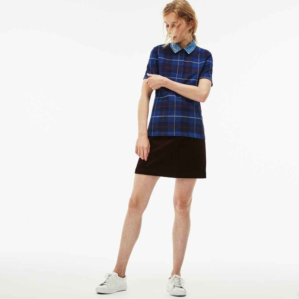 Wo  Tartan Check Cotton Jacquard Polo | Lacoste Womens