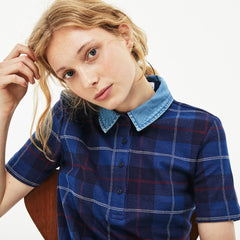 Wo  Tartan Check Cotton Jacquard Polo | Lacoste Womens