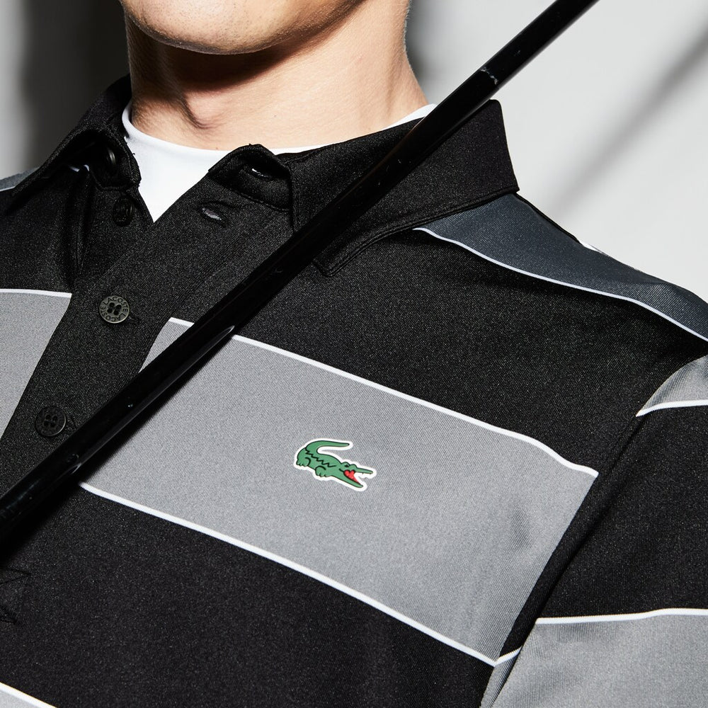 SPORT Striped Stretch Jersey Golf Polo | Lacoste Mens