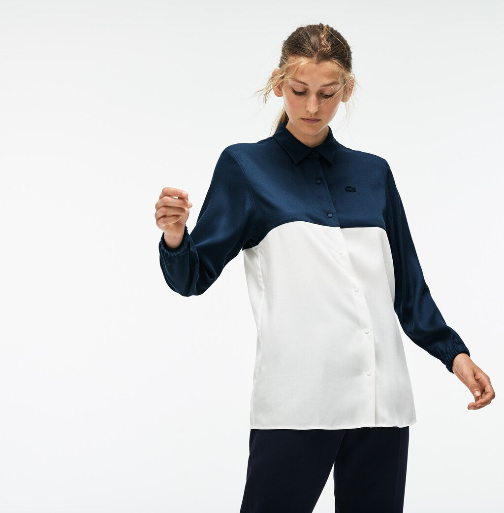 Wo  Regular Fit Bicolor Flowing Piqué Shirt | Lacoste Womens
