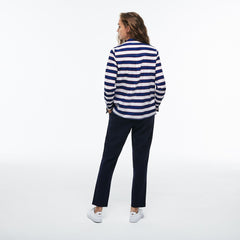 Wo  Regular Fit Striped Cotton & Silk Voile Shirt | Lacoste Womens