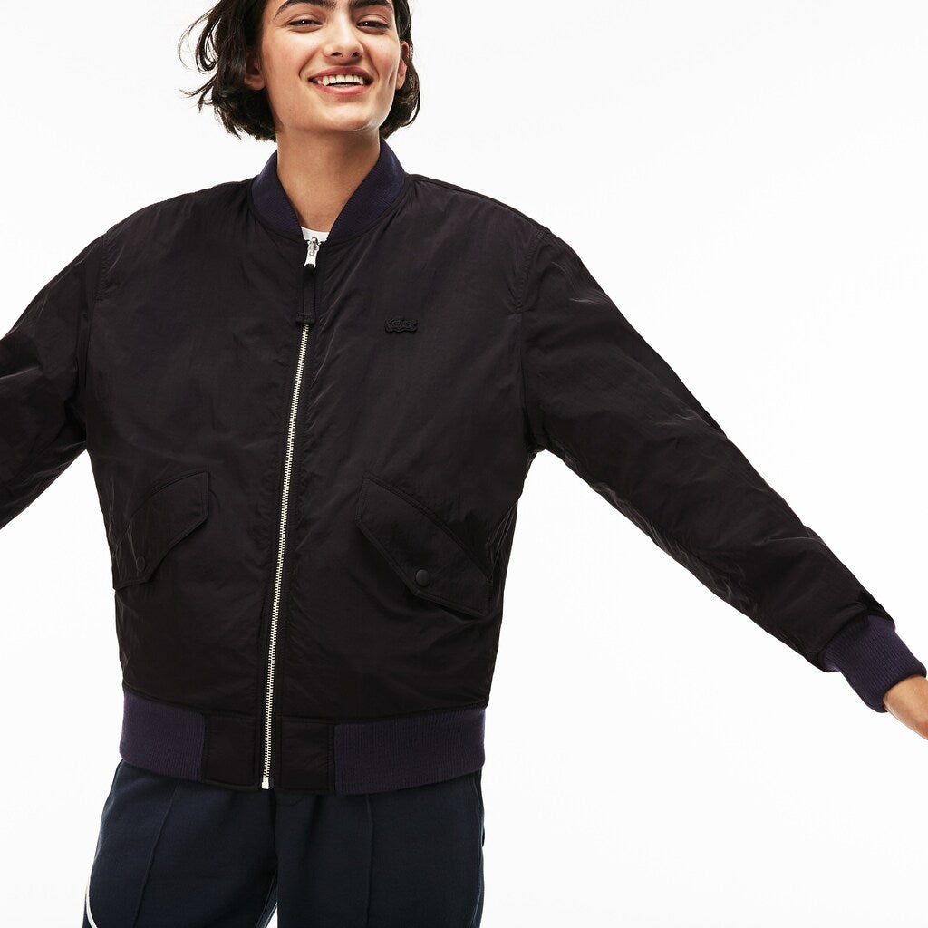 Unisex LIVE Reversible Nylon And Fleece Bomber Jacket | Lacoste Mens