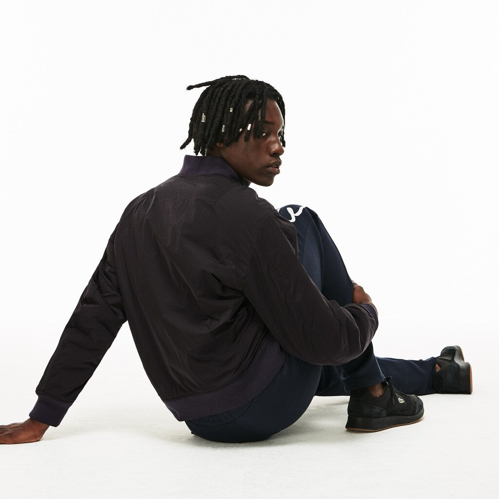 Unisex LIVE Reversible Nylon And Fleece Bomber Jacket | Lacoste Mens