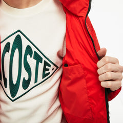 LIVE Short Water-Resistant Taffeta Quilted Jacket | Lacoste Mens