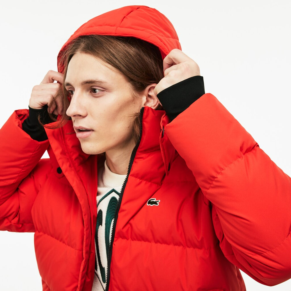 LIVE Short Water-Resistant Taffeta Quilted Jacket | Lacoste Mens