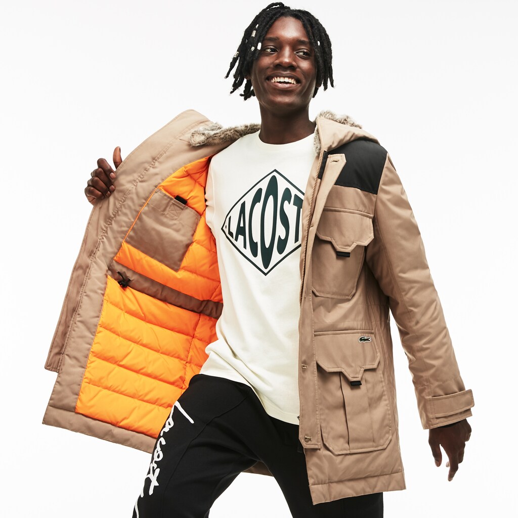 Unisex LIVE Water-Resistant Canvas Quilted Parka | Lacoste Mens
