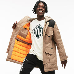 Unisex LIVE Water-Resistant Canvas Quilted Parka | Lacoste Mens