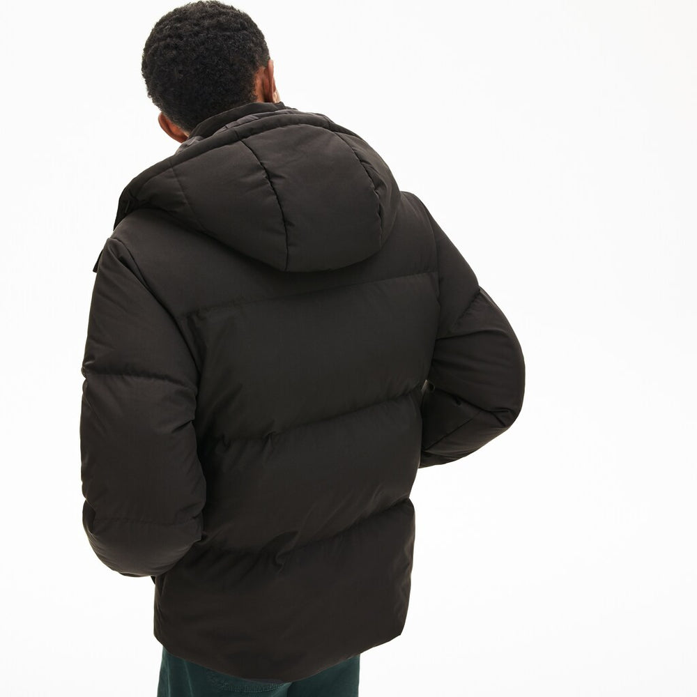 Detachable Hood Quilted Water-Resistant Taffeta Jacket | Lacoste Mens