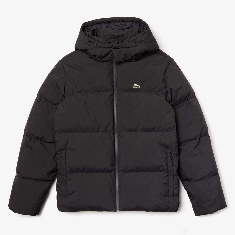 Detachable Hood Quilted Water-Resistant Taffeta Jacket | Lacoste Mens