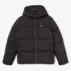 Detachable Hood Quilted Water-Resistant Taffeta Jacket | Lacoste Mens