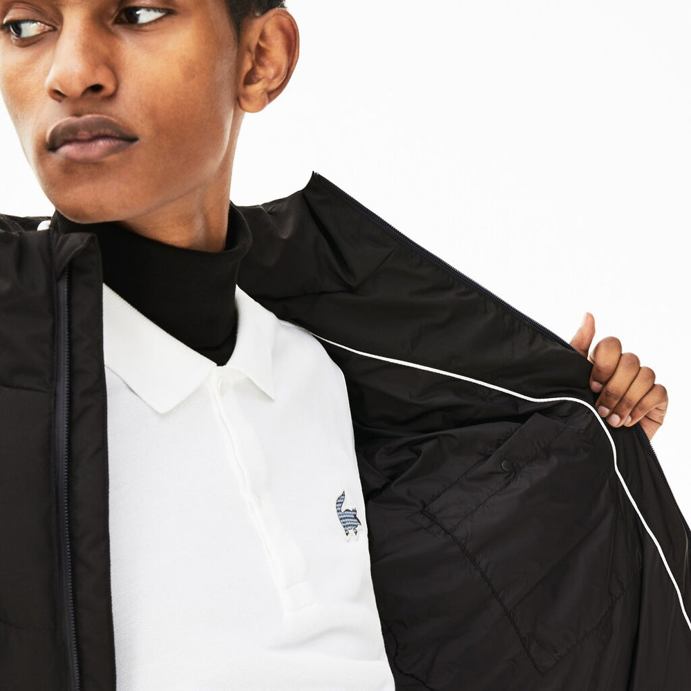 Detachable Hood Quilted Water-Resistant Taffeta Jacket | Lacoste Mens