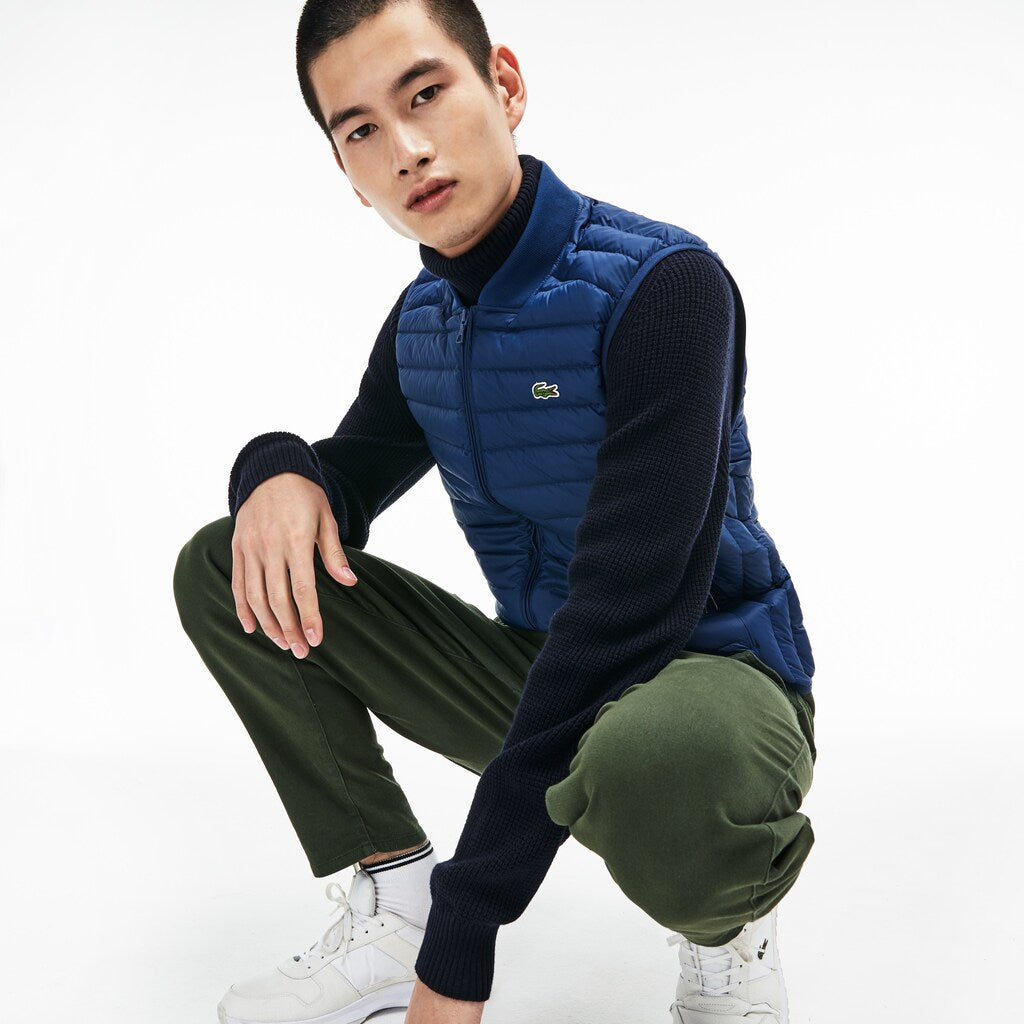 Short Contrast Lining Quilted Vest | Lacoste Mens