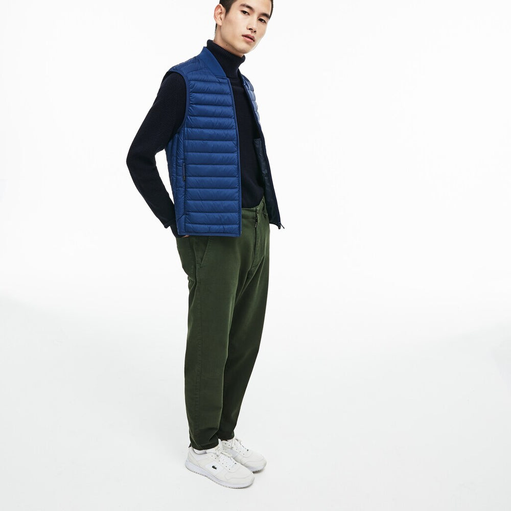 Short Contrast Lining Quilted Vest | Lacoste Mens
