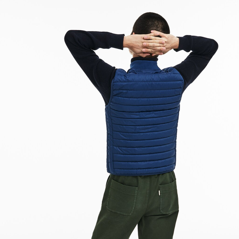 Short Contrast Lining Quilted Vest | Lacoste Mens