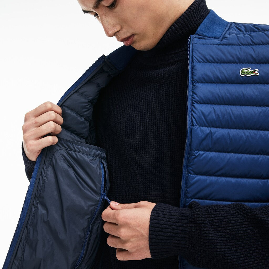 Short Contrast Lining Quilted Vest | Lacoste Mens